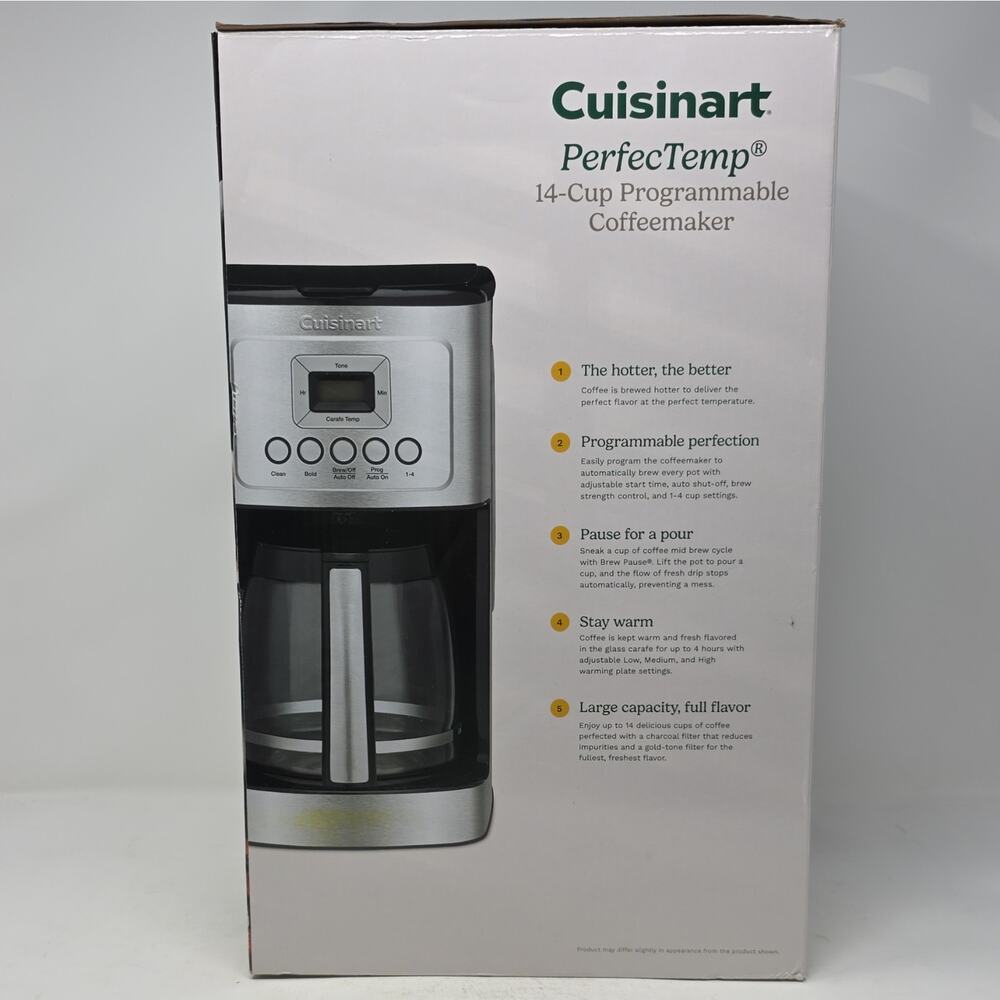 Cuisinart PerfecTemp DCC-3200NAS 14-Cup Programmable Coffeemaker, Carafe - Picture 2 of 8